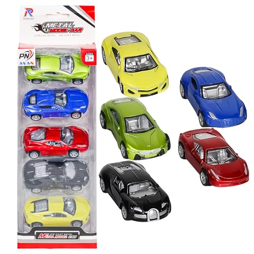 PN AVAN Mini Metal Die Cast Cars Push & Go 5 pcs Car Toy for Kids, Diecast Metal Toy Car for Boys Gift Set– Pack of 5 - Image 1