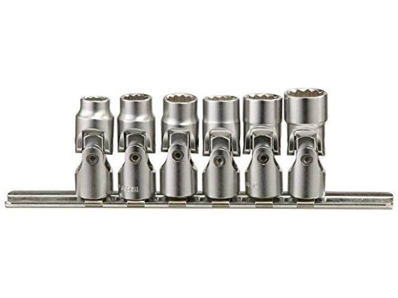 Genius Tools 6 Piece 1/4" Drive SAE Universal Hand Socket Set (12-Point), CR-V Steel - US-206S - Image 1