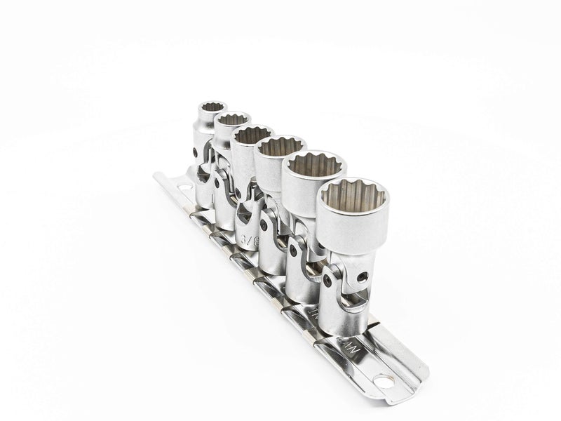 Genius Tools 6 Piece 1/4" Drive SAE Universal Hand Socket Set (12-Point), CR-V Steel - US-206S - Image 4