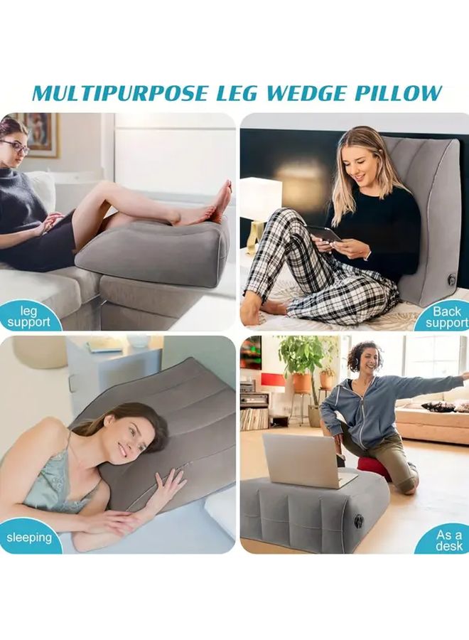 Ergonomic Wedge Leg Pillow For Calf Back Hip Ankle Support Blue Breathable Polyethylene - Image 5