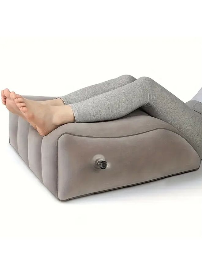 Ergonomic Wedge Leg Pillow For Calf Back Hip Ankle Support Blue Breathable Polyethylene - Image 1