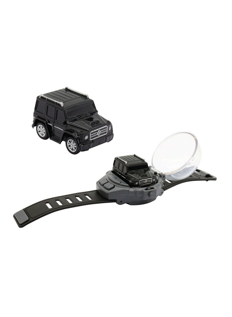 D-Power دي باور - سيارة تحكم عن بعد بمقياس 1:64 (أسود) - سيارة RC ميني بتردد 2.4GHz مع وحدة تحكم قابلة للارتداء | لعبة سباق مدمجة للأطفال من عمر 3 سنوات فما فوق - Image 1