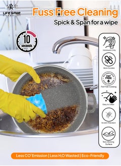 Life Smile 12-Piece Granite Cookware Set Kitchen Pots and Pans Set Includes Stock Pots, Low Pot and Double Grill Pan Non Stick Cookware Sets Healthy 100% PFOA & PFAS Free  - Image 4