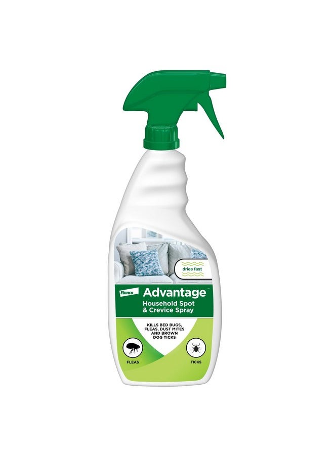 أدفنتاج بخاخ Advantage Household Spot & Crevice Spray | يقضي على البراغيث والقراد والبق | 24 أونصة  - Image 1