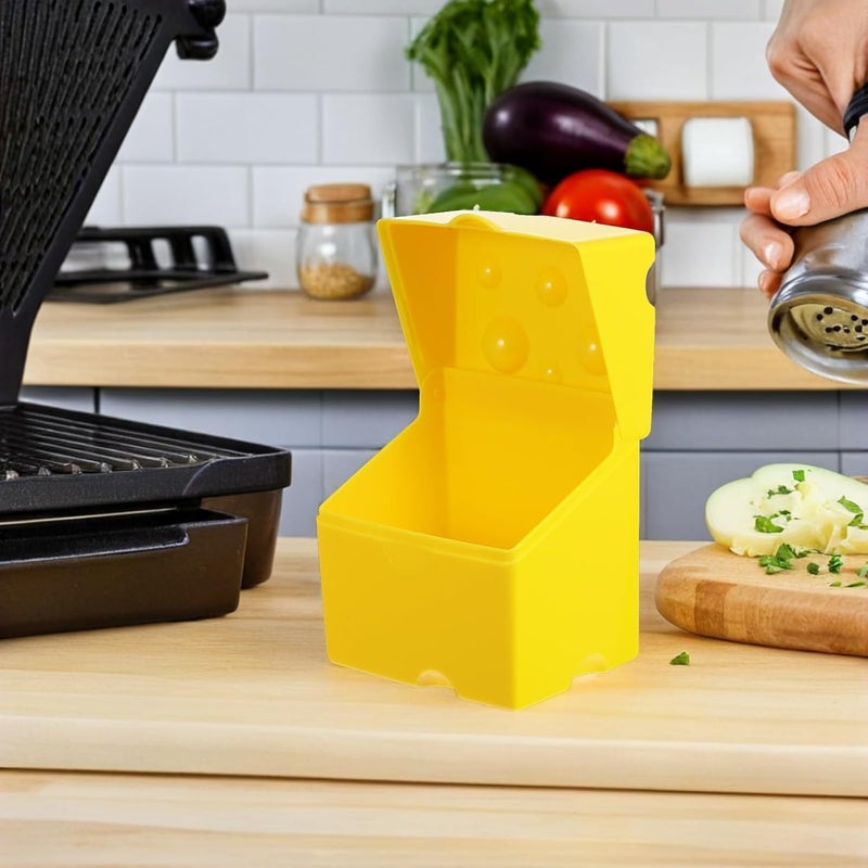 Cheese Storage Container with Flip Lid Plastic Sliced Cheese Box Fridge Storage Kitchen Supplies Small Food Holder for Refrigerator - Image 4