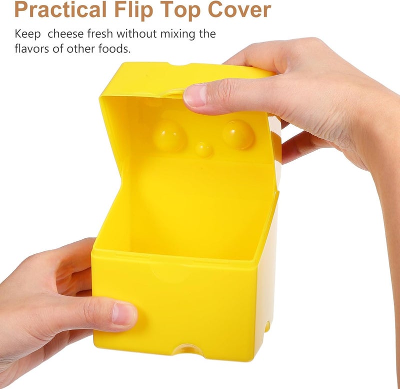 Cheese Storage Container with Flip Lid Plastic Sliced Cheese Box Fridge Storage Kitchen Supplies Small Food Holder for Refrigerator - Image 3