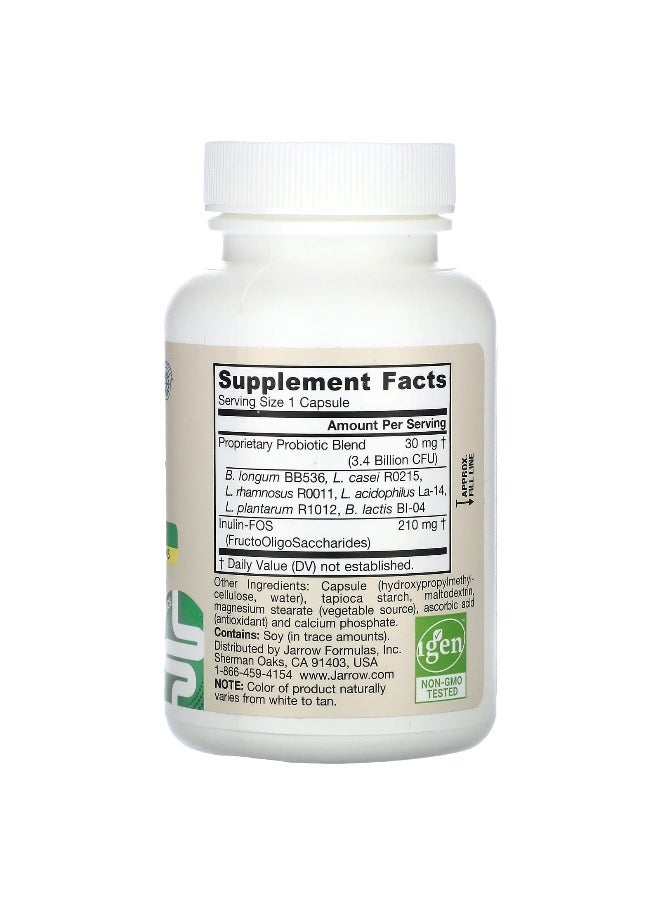 jarrow formulas - Jarrow Formulas, Vegan Jarro-Dophilus Plus FOS, 100 Veggie Capsules - Image 1