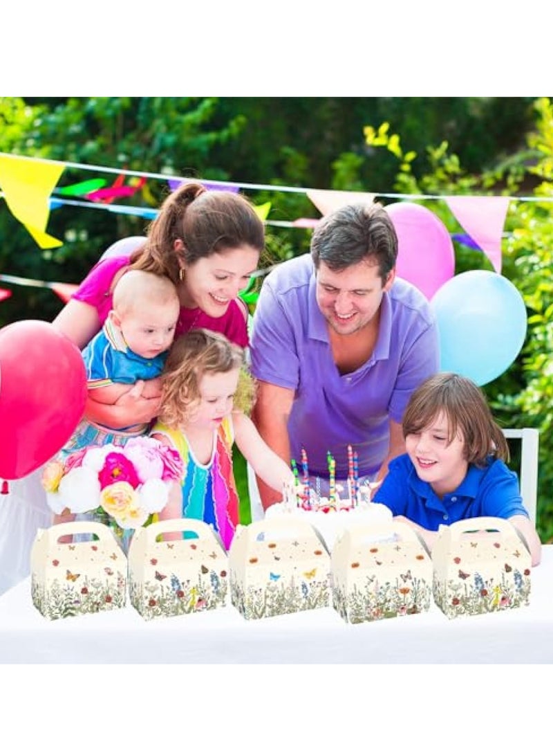 KASTWAVE 24 Pack Wild Flora Party Favor Treat Boxes, Collapsible Gift Box, Graduation Candy Boxes, Watercolor Floral Print Party Goodie Candy Treat Present Boxes for Wedding Birthday Party Baby Shower Supplies - Image 5