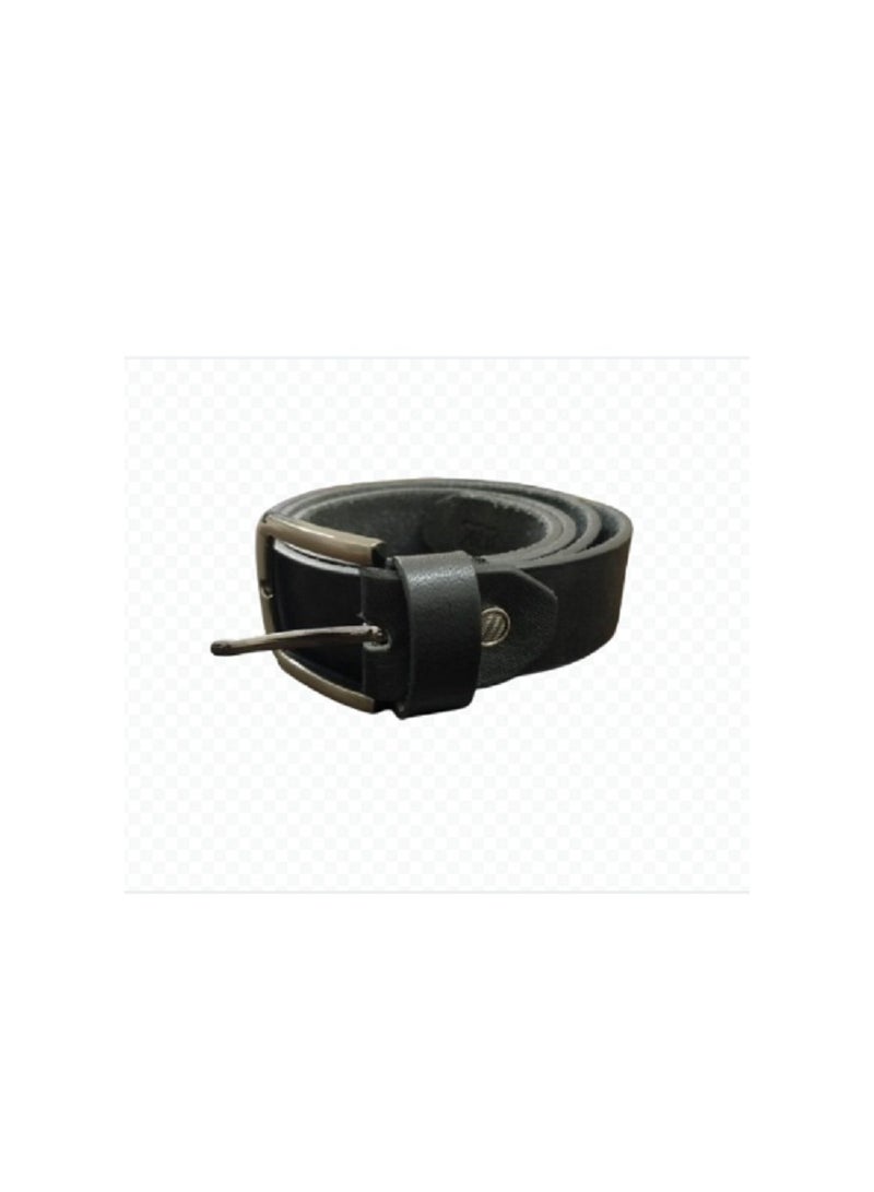 Men's Leather Belt Black - Image 3