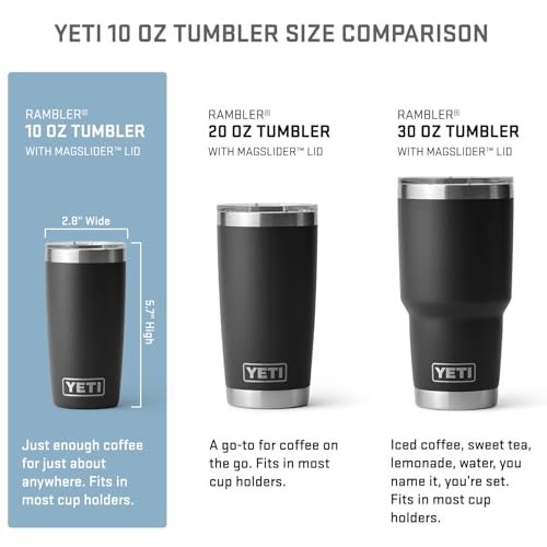 YETI Rambler 10 oz Tumbler, Stainless Steel, Vacuum Insulated with MagSlider Lid, Cape Taupe - Image 2