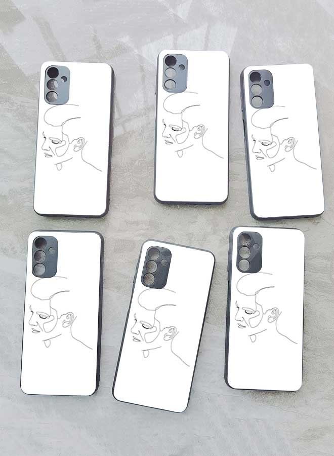Okteq TPU Protection and Hybrid Rigid Clear Back Cover Case Male Face for Samsung Galaxy A13 4G - Image 3