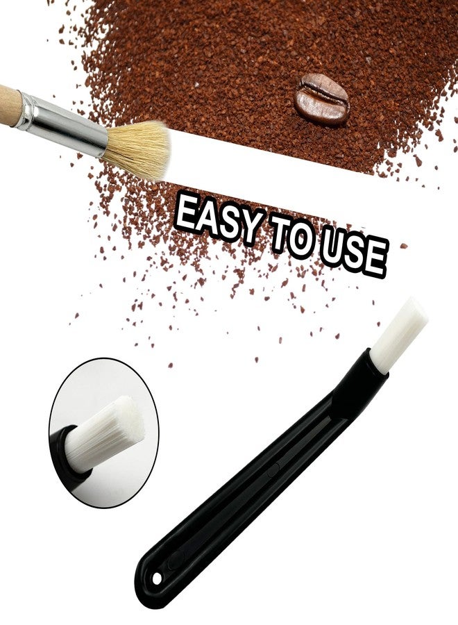 Zalaxt Coffee Brush Set with Wooden and Nylon Brushes for Coffee Machine Cleaning, Professional Espresso Brush Set with Nylon Espresso Brushes Wooden Coffee Grinder Cleaning Brushes - Image 3