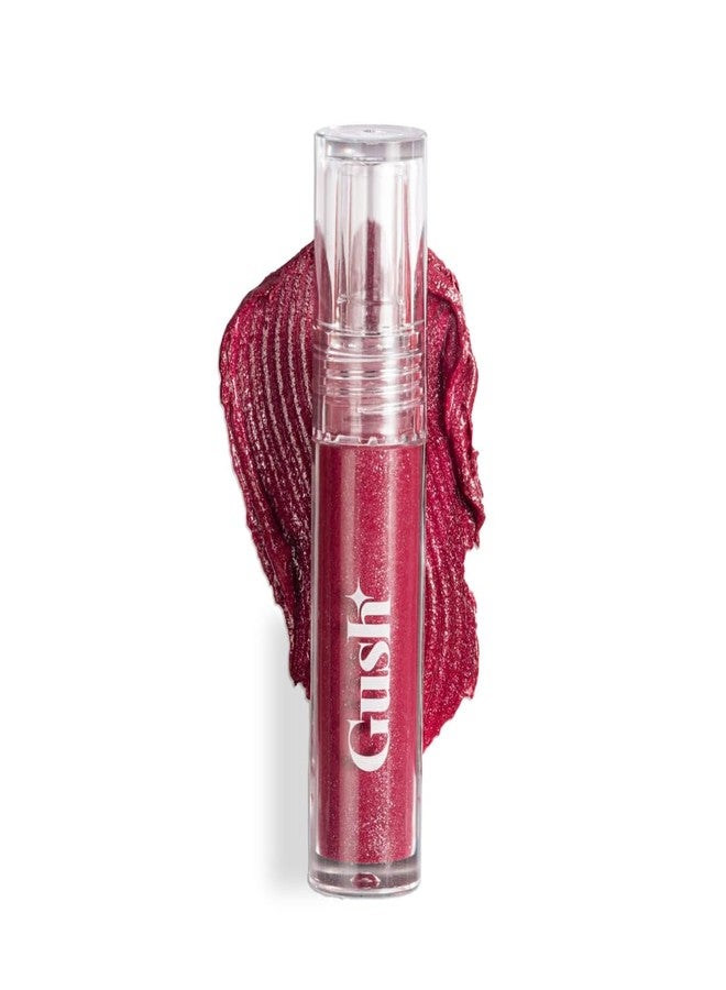 Gush Beauty Glaze Lip Oil Gloss High Shine & Hydrating Pink Gloss | Lightweight & Non Sticky | Vegan & Paraben Free | Toxin Free - Candy glaze 2.8ml (Wine'oclock) - Image 1