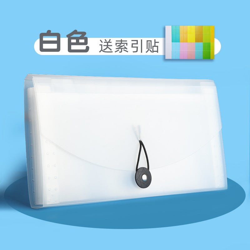 Plastic Bill Storage Bag Accordion Bag Document Bill Storage Box Multi-Layer File Bag A4 Test Paper Storage Bag Portable - Image 1