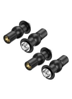 SANMUGEED Toilet Seat Fitting 4Pcs, Ancable Toilet Seat Screws Fixings Toilet Seat Hinges Expanding Rubber Top Nuts Screw Fixings Fix WC Blind Hole Fittings  - Image 1
