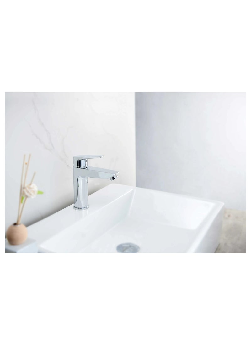 HESANIT HESANIT Logic Single Lever Basin Mixer With Pop-Up Waste Chrome - 4001C  - Image 2