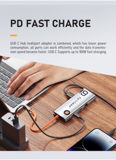 Fearlex USB C Docking Station with 100W PD Charging Port | Multiport 6 in 1 USB C Hub with HDMI 4K30Hz Adapter, 3 USB-A Data Ports(5.0Gbps) and RJ45(1000 Mbps) Port  - Image 4