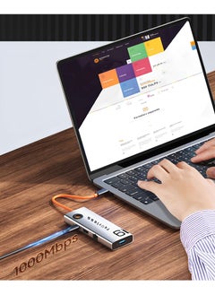Fearlex USB C Docking Station with 100W PD Charging Port | Multiport 6 in 1 USB C Hub with HDMI 4K30Hz Adapter, 3 USB-A Data Ports(5.0Gbps) and RJ45(1000 Mbps) Port  - Image 5