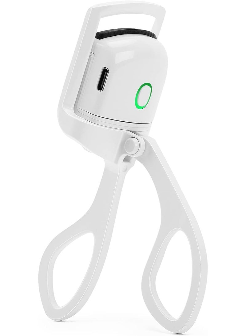 Skade Heated Eyelash Curlers, Heated Lash Curler, Electric Eyelash Curler, Warm Eyelash Curler, Rechargeable Eyelash Curler, Handheld Eyelash Heated Curler (White) - Image 1