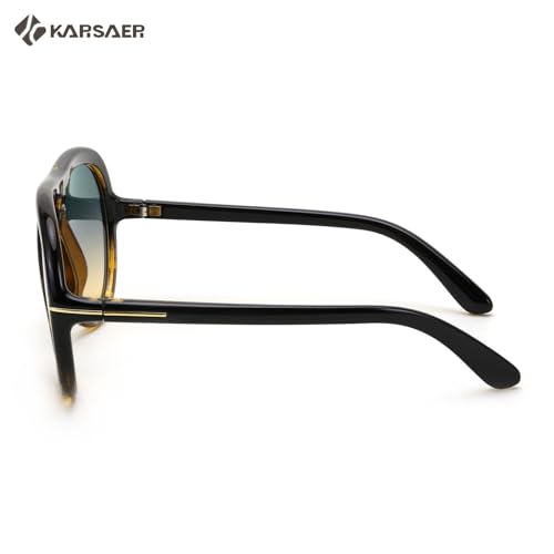 Karsaer Oversized Vintage Aviator Sunglasses for Men Women，Big Retro Round Aviator Sunglasses K7132 - Image 4