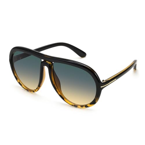 Karsaer Oversized Vintage Aviator Sunglasses for Men Women，Big Retro Round Aviator Sunglasses K7132 - Image 1