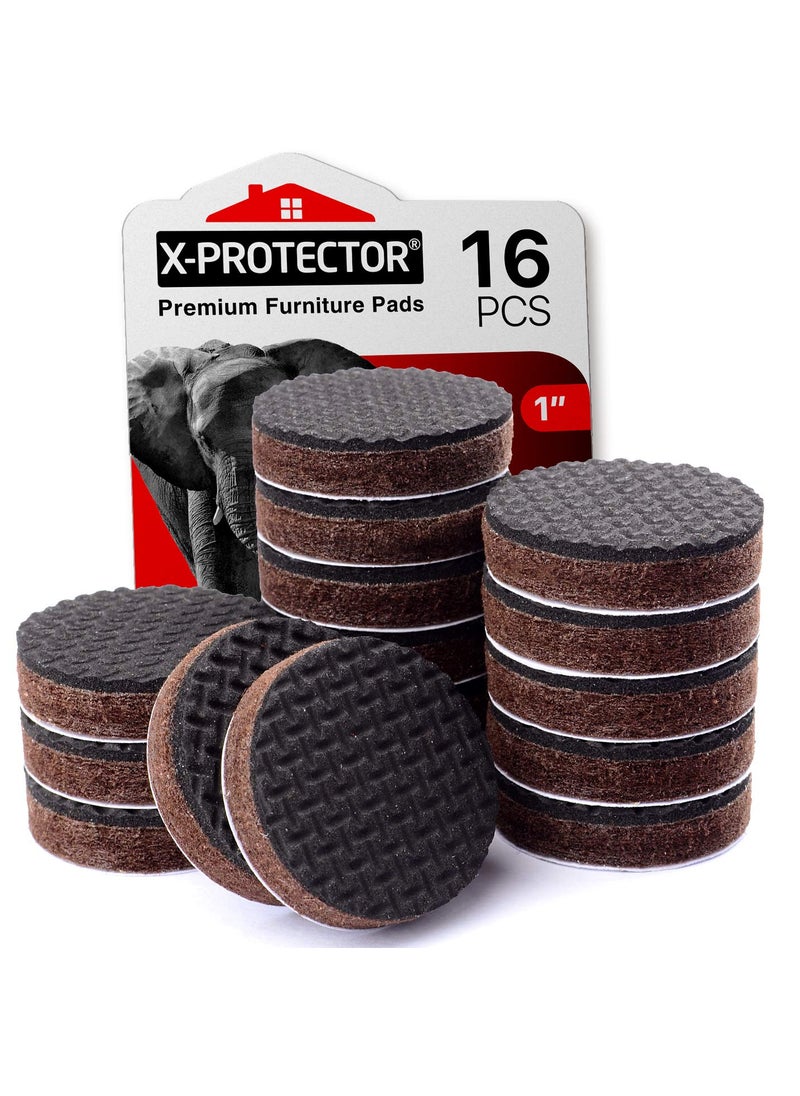 X-Protector Non Slip Furniture Pads 16 pcs 1 XProtector  Premium Furniture Grippers SelfAdhesive Rubber Feet Furniture Feet  Ideal Non Skid Furniture Pad Floor Protectors  Keep Furniture in Place 