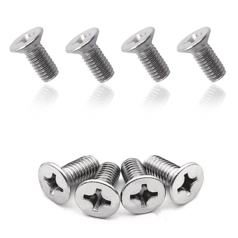 4pcs Stainless Steel Brake Disc Rotor Screws 93600060140H Compatible With Honda Acura Hyundai and Kia Models Stainless Steel Retaining Screws for Front and Rear
