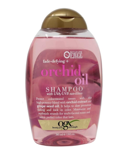 OGX Fade-Defying Orchid Oil Shampoo with UVA/UVB Sun Filters, 13 Ounces