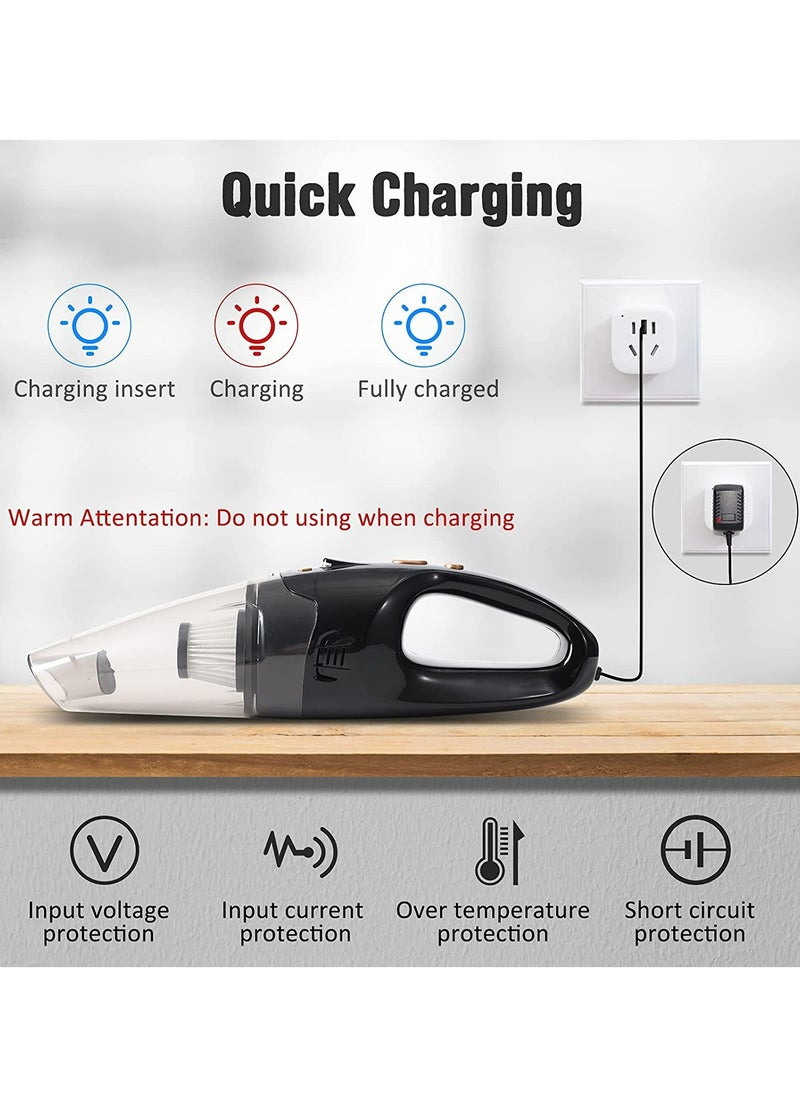 JUFU JUFU Cordless Car Vacuum Cleaner with LED Light and Washable HEPA Filter,Wireless Mini Vacuum Cleaners, Rechargeable Hoover for Home, Cars, and Pet  - Image 5