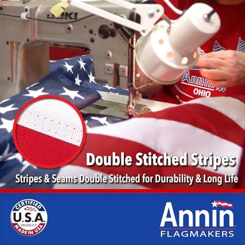 Annin Flagmakers (2460) SolarGuard Nyl-Glo American Flag, Made in USA, 3 x 5 Feet, Nylon - Image 5