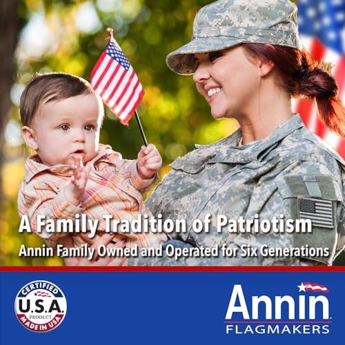 Annin Flagmakers (2460) SolarGuard Nyl-Glo American Flag, Made in USA, 3 x 5 Feet, Nylon - Image 4