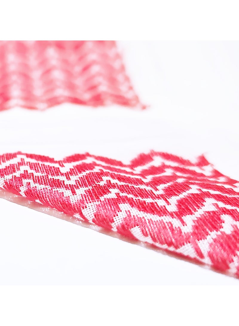 GALADUNE Classic Casual  Men's Red and Beige shemagh, Premium Cotton Blend Material H67 - Image 4