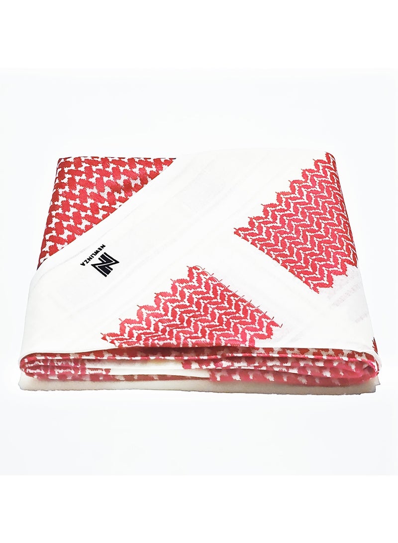 GALADUNE Classic Casual  Men's Red and Beige shemagh, Premium Cotton Blend Material H67 - Image 5