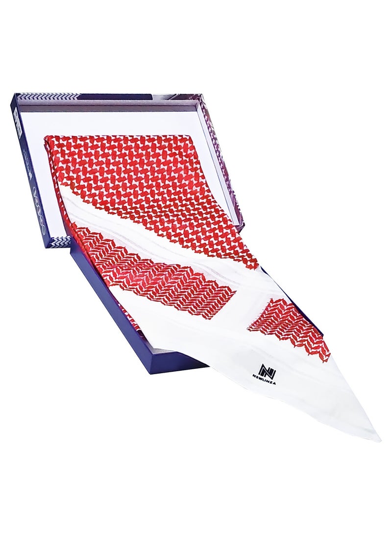 GALADUNE Classic Casual  Men's Red and Beige shemagh, Premium Cotton Blend Material H67 - Image 1