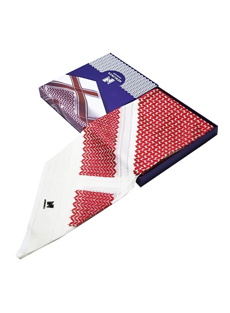 GALADUNE Classic Casual  Men's Red and Beige shemagh, Premium Cotton Blend Material H67 - Image 2