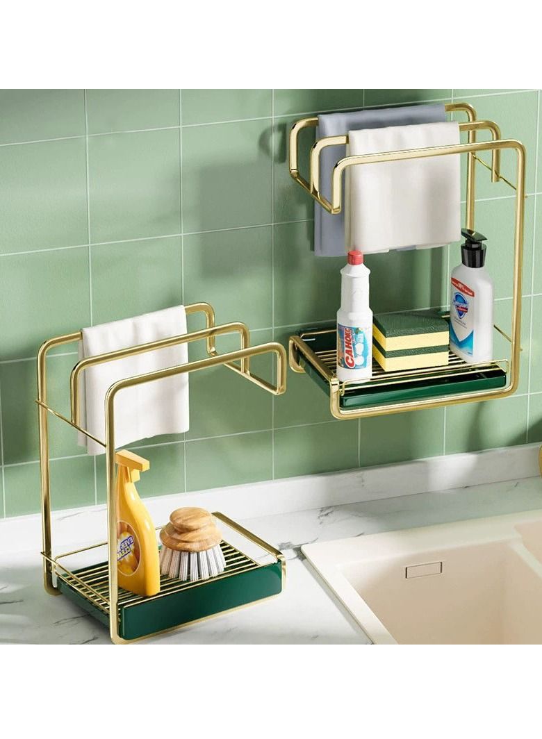 ميكسد أدوات المائدة رف غسالة صحون الإسفنج حامل الذهب تنظيف خرقة الفولاذ المقاوم للصدأ أدوات المائدة الفولاذ المقاوم للصدأ رف تجفيف أدوات المائدة بالوعة رف أدوات المائدة المطبخ - Image 5