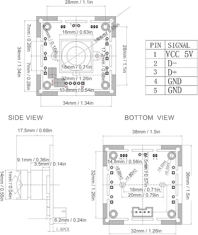 Eujgoov كاميرا USB عالية الدقة 2MP تركيز يدوي 1080p زاوية عريضة 100 درجة ويب كاميرا UVC - Image 5