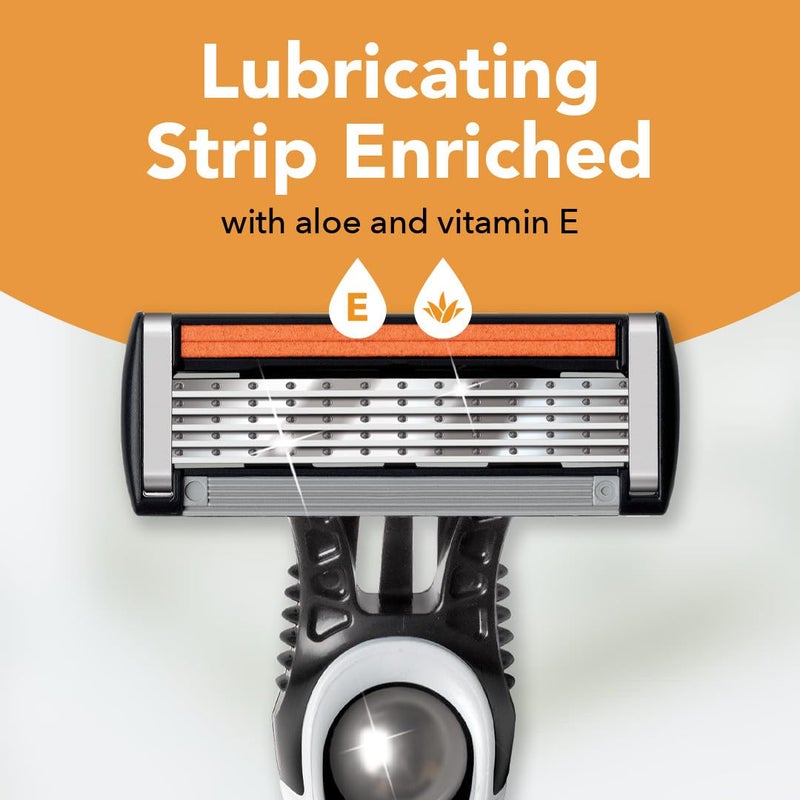 Bic ماكينة حلاقة بيك فليكس 5 تيتانيوم للرجال بخمس شفرات للاستخدام مرة واحدة، ماكينة حلاقة للبشرة الحساسة لحلاقة ناعمة ومريحة ودقيقة، مجموعة من 4 قطع - Image 4