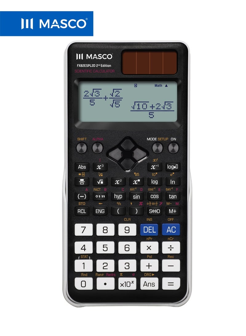 MASCO Scientific Calculator FX-82ES Plus (2nd Edition), 252 Functions - Image 1
