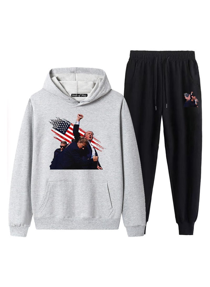 KUYING New Trump Printed Long Sleeved Sports Suit - Image 1