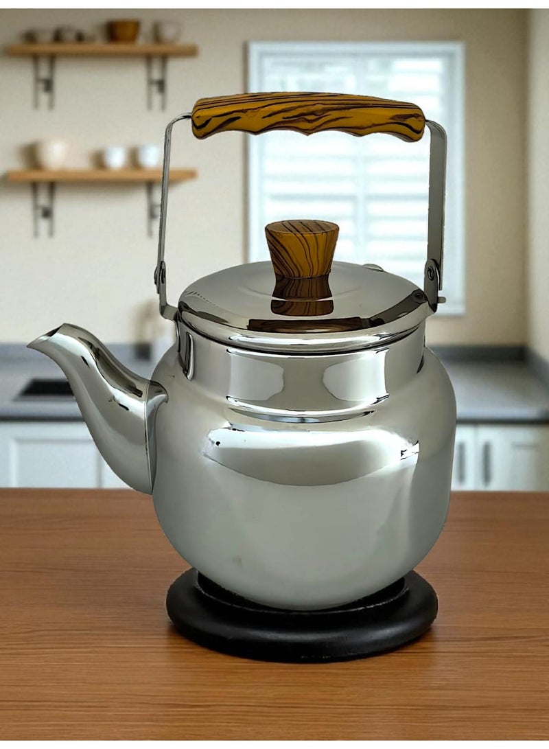 ريما براد شاي استالس استيل بي مقبض خشبي 2 لتر - Image 1