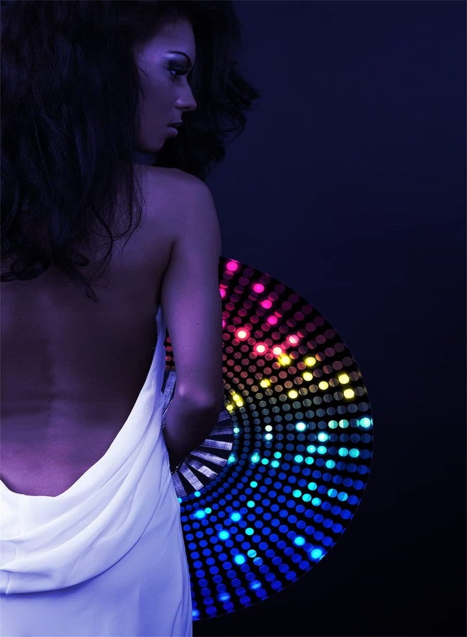 Leehome UV Glow Rave Fan | Popping Fan for Line Dancing Clacking Fans for Boots On The Ground for Performances, Dance Shows, Festival Parties, EDC & Gifts(UV-DJ01) - Image 4