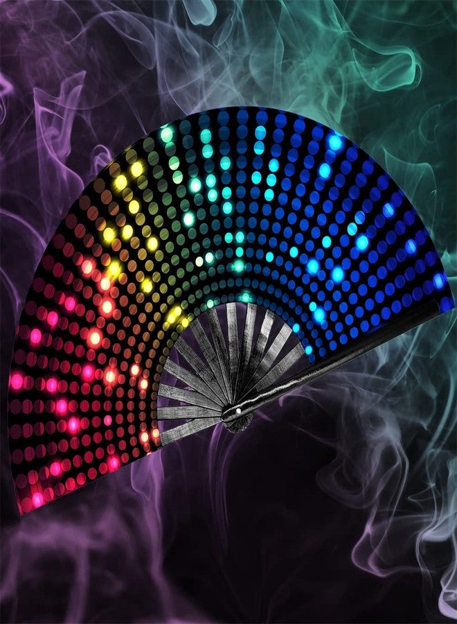 Leehome UV Glow Rave Fan | Popping Fan for Line Dancing Clacking Fans for Boots On The Ground for Performances, Dance Shows, Festival Parties, EDC & Gifts(UV-DJ01) - Image 1