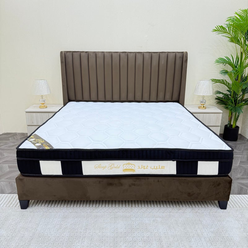 سليب قولد مرتبة نوم فندقية فاخرة من سليب قولد - فئة كمفورت - بوكيت سبرينج - مقاس 25سم الارتفاع * 200سم العرض * 200سم الطول | دعم للظهر، امتصاص للحركة، مريحة - Image 1