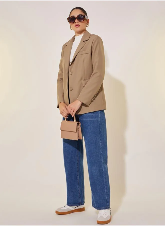 Take Two Take Two Solid Long Sleeve Regular Fit Blazer