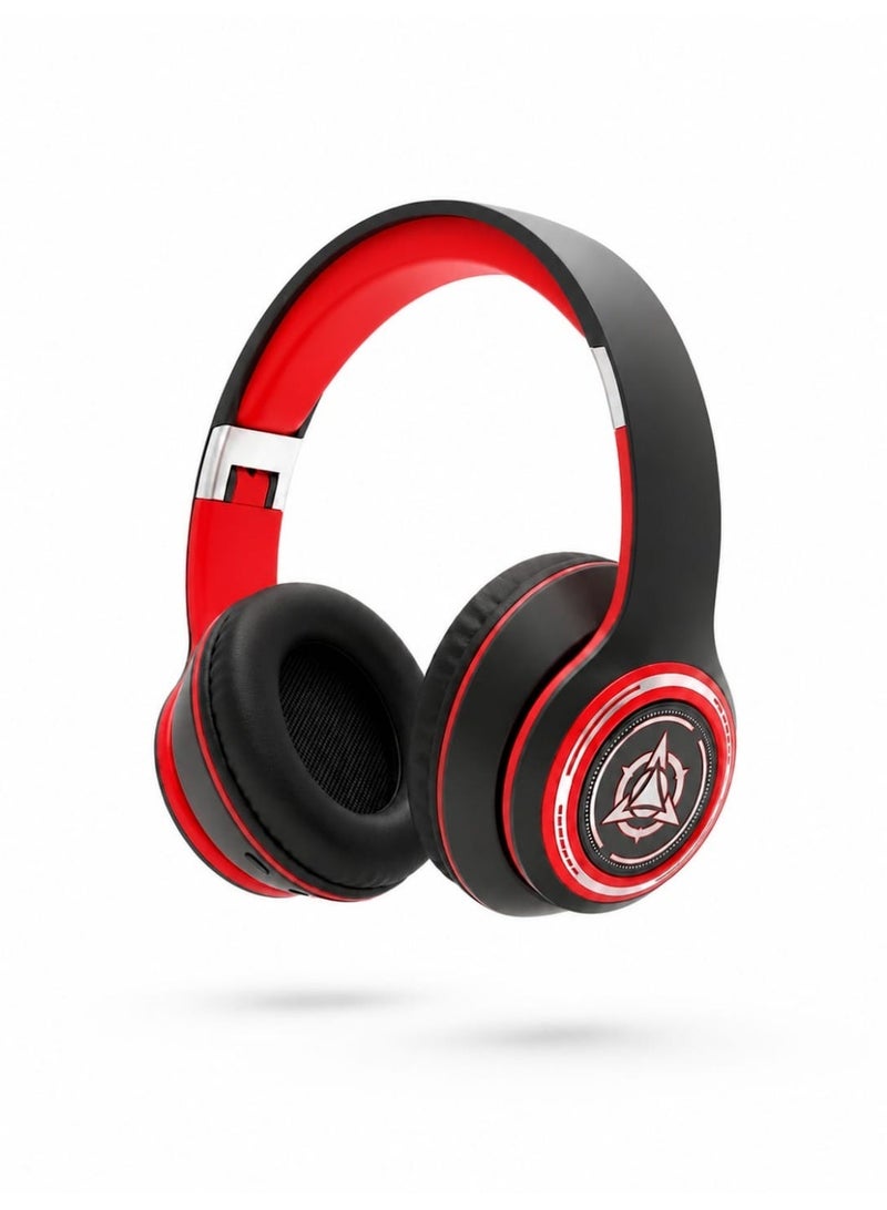 Sudo Wireless Bluetooth Headphones - RGB LED Lighting - Over-Ear Stereo Headphones with Memory Card Support and Built-in Microphone SD-1015. - Image 1