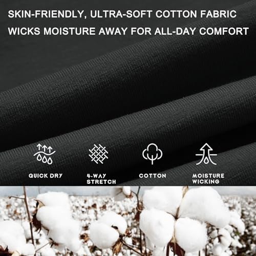 Willit Women's Cotton Sweatpants Open Bottom Yoga Sports Pants Straight Leg Lounge Athletic Pants with Pockets Black M - Image 3