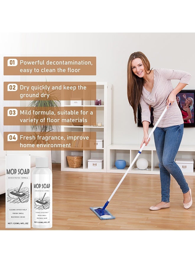 Jakehoe ترقية صابون الممسحة لتنظيف الأرضيات - صابون ممسحة ذو رائحة عطرة جديدة - منظف للأرضيات للمسح صابون ممسحة متعدد الاستخدامات لوازم المنزل منظف للمنزل والمطبخ والحمام 120 مل - Image 5