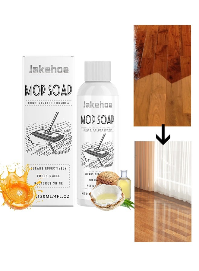 Jakehoe ترقية صابون الممسحة لتنظيف الأرضيات - صابون ممسحة ذو رائحة عطرة جديدة - منظف للأرضيات للمسح صابون ممسحة متعدد الاستخدامات لوازم المنزل منظف للمنزل والمطبخ والحمام 120 مل - Image 1