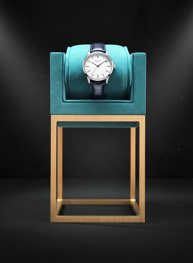 Al Seraj Luxury Medium Watch Display Stand with Metal Base | Premium Microfiber Watch Holder with Removable Cushion | Elegant Watch Storage Stand for Jewelry Display, Retail Showcase & Gift Organizer - Image 5